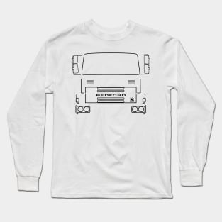 Classic Bedford TM lorry black outline graphic Long Sleeve T-Shirt